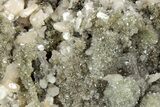 Peach Stilbite and Calcite Crystals on Heulandite - India #348305-1